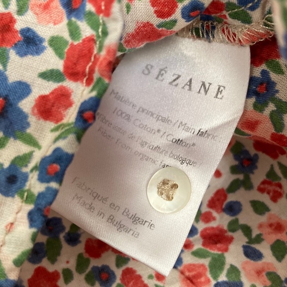 Sezane Claudio Shirt Floral Printed Button Down 36 - Picture 6 of 7